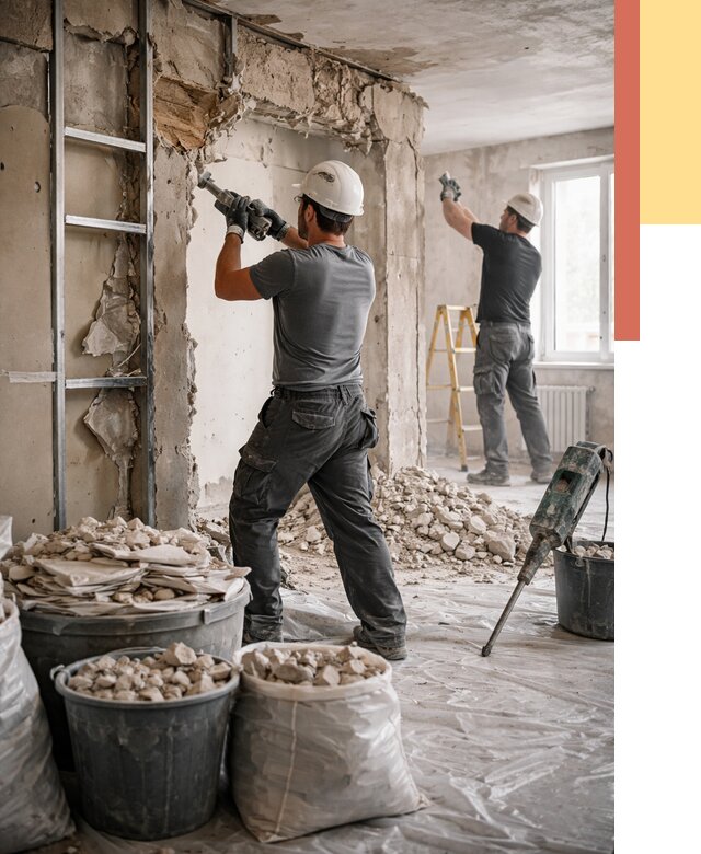 Демонтажные работы в Норильске от 2804 руб. — услуги и цена под ключ | ОТДЕЛОЧНИК-Нрл