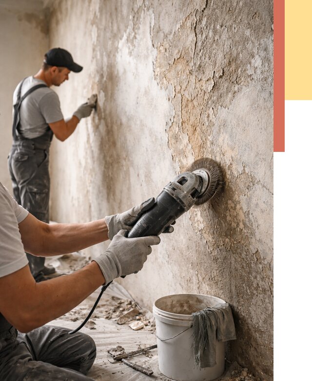 Снятие и удаление краски со стен в Норильске от 2181 руб. — ОТДЕЛОЧНИК-Нрл