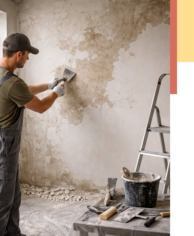 Снятие старой шпаклевки в Норильске от 1921 руб. — быстро и недорого | ОТДЕЛОЧНИК-Нрл