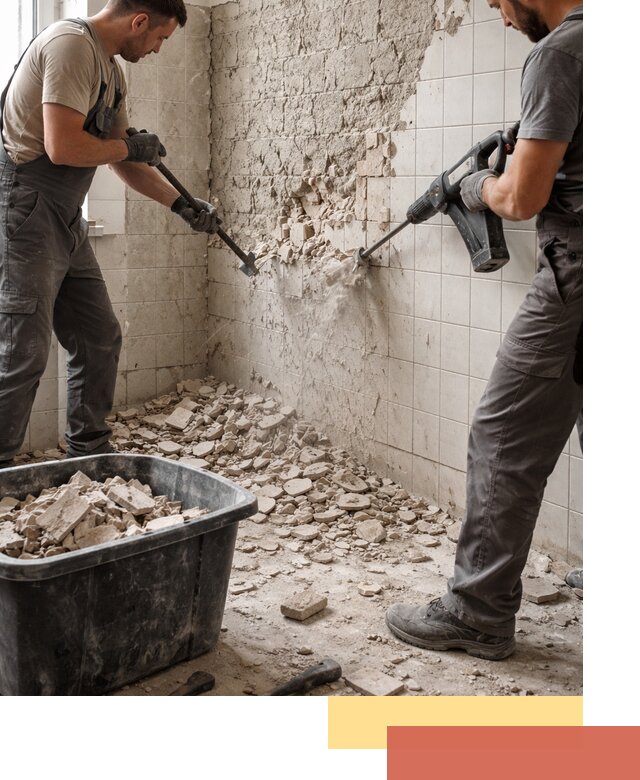 Демонтаж плитки со стен в Норильске быстро и аккуратно