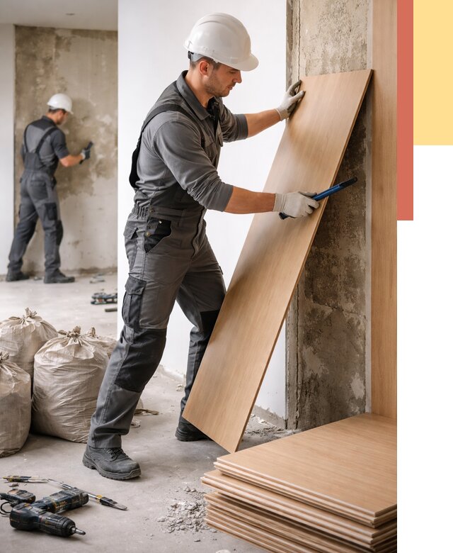 Демонтаж стеновых панелей в Норильске от 3635 руб. за м² быстро и недорого | ОТДЕЛОЧНИК-Нрл