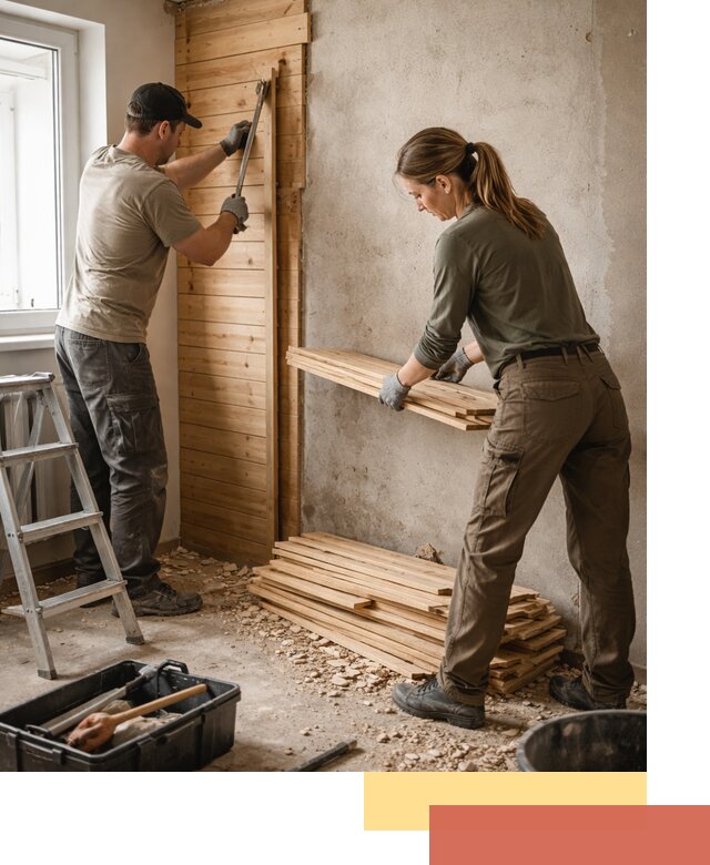 Демонтаж вагонки со стен в Норильске — профессиональный демонтаж