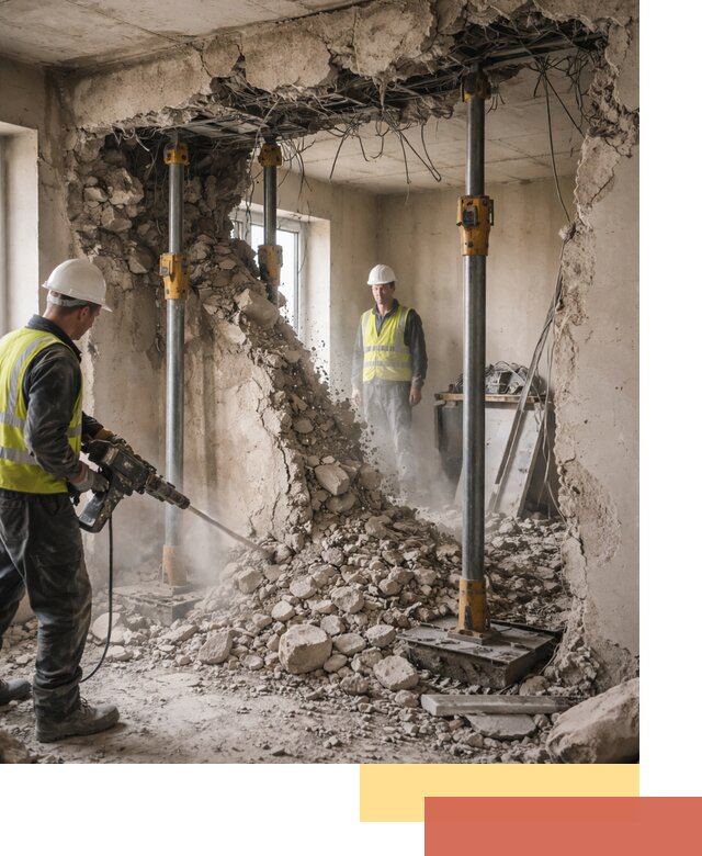 Снос несущих стен в Норильске с гарантией безопасности и качества