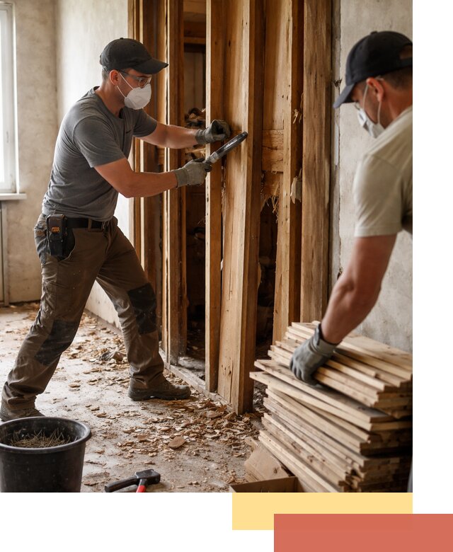 Демонтаж деревянных перегородок в Норильске быстро и аккуратно