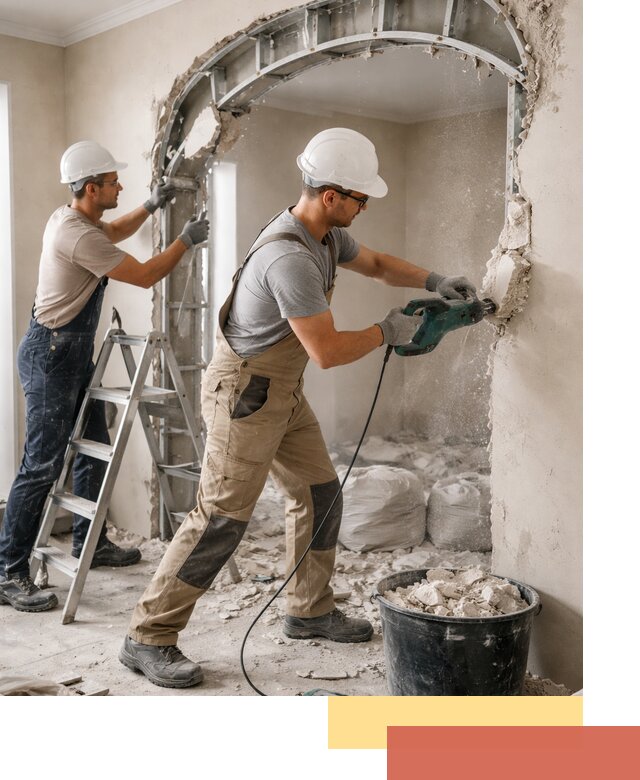 Демонтаж гипсокартонной арки в Норильске быстро и аккуратно