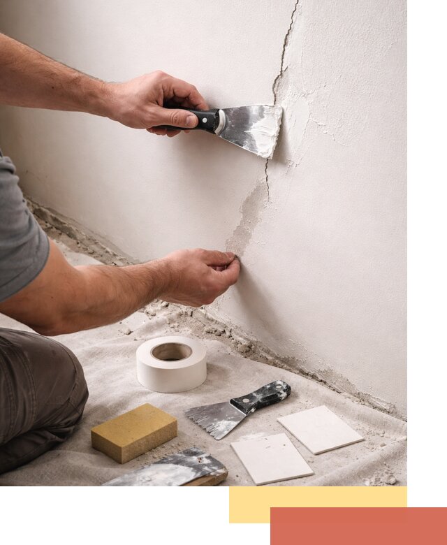 Заделка трещин и сколов в стенах и потолках в Норильске