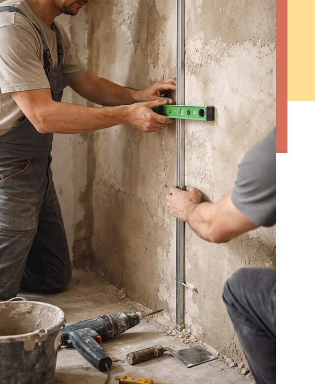 Установка штукатурных маяков в Норильске от 7270 руб. — быстро и недорого | ОТДЕЛОЧНИК-Нрл