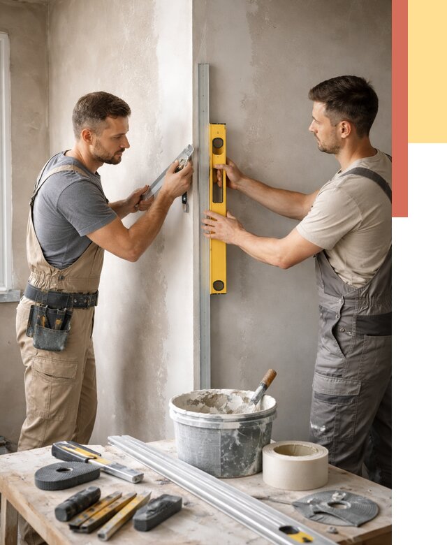 Выведение углов стен в Норильске от 1921 руб. быстро и недорого | ОТДЕЛОЧНИК-Нрл