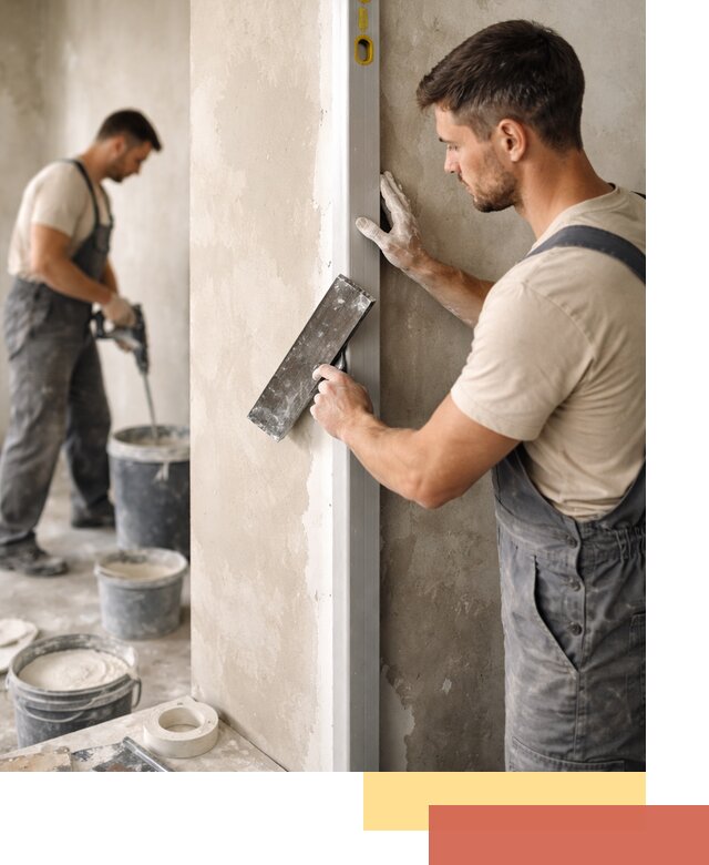 Выведение углов стен в Норильске: монтаж и оштукатуривание