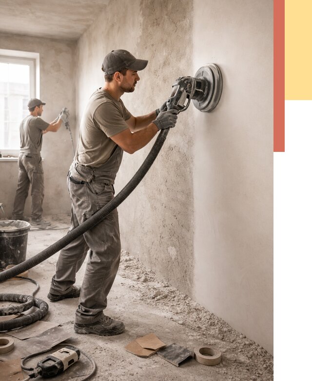 Шлифовка стен в Норильске от 1246 руб/м2 — быстро и недорого | ОТДЕЛОЧНИК-Нрл