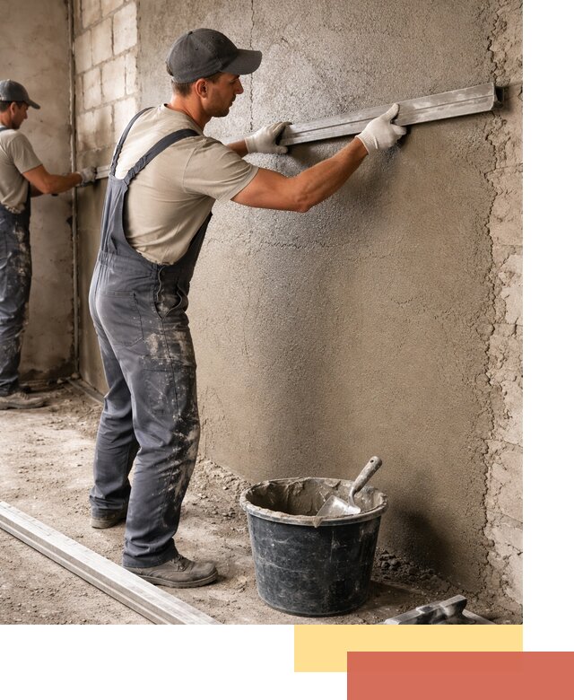 Штукатурка стен цементно-песчаная в Норильске профессионально