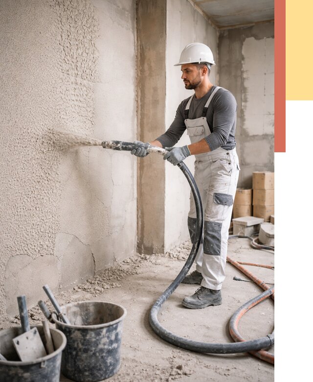 Машинная штукатурка стен в Норильске под ключ от 6750 руб./м2 | ОТДЕЛОЧНИК-Нрл