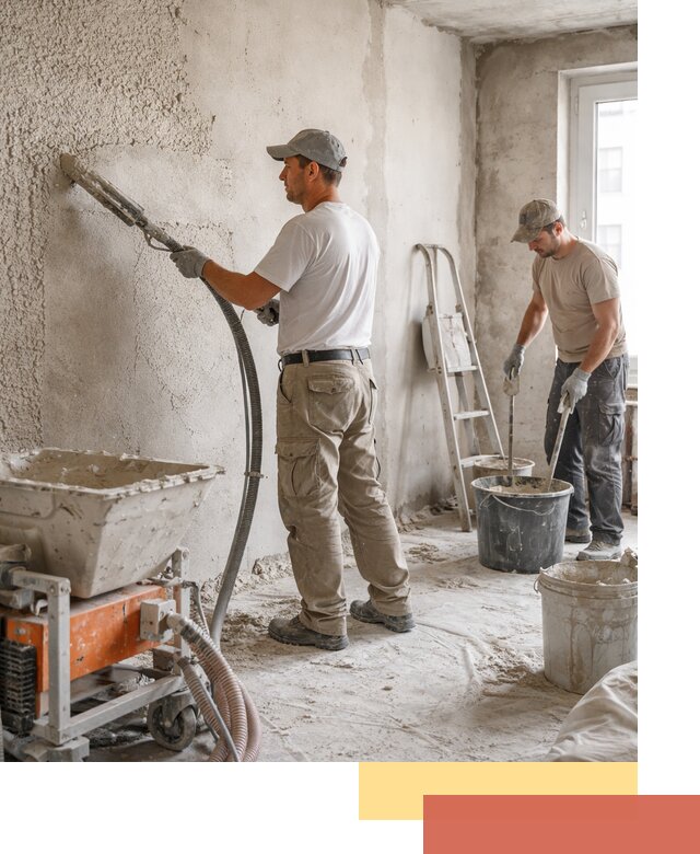 Машинная штукатурка стен в Норильске — быстро и качественно