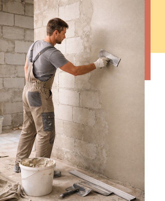 Штукатурка стен из газобетона в Норильске от 2181 руб./м2 — быстро и недорого | ОТДЕЛОЧНИК-Нрл