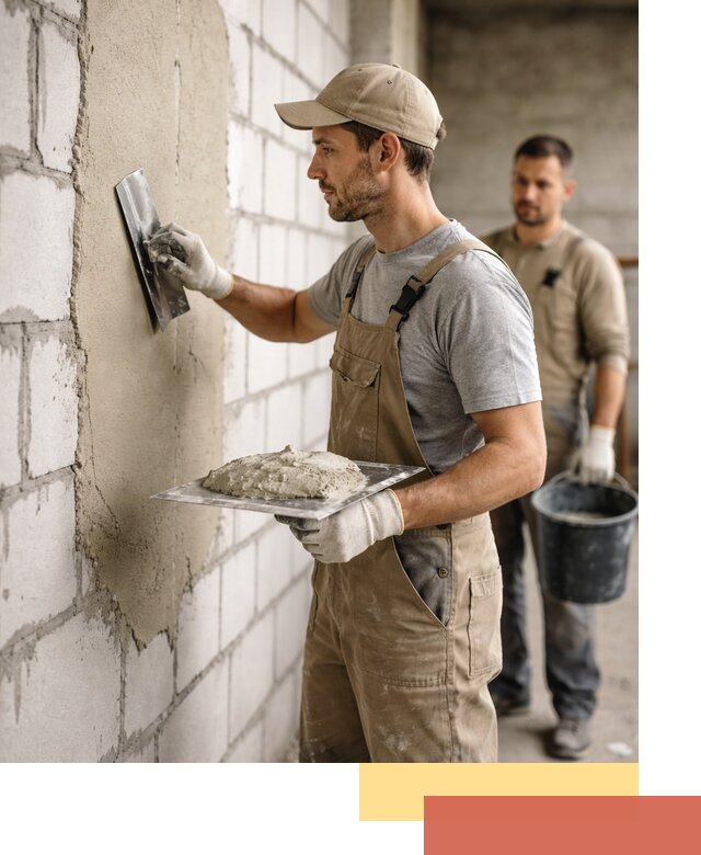 Штукатурка стен из газобетона в Норильске под ключ