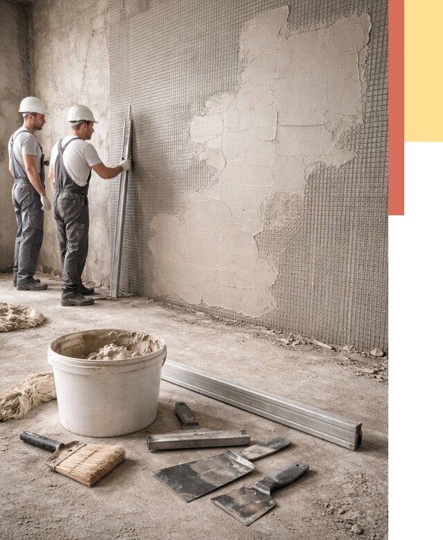 Штукатурка стен по сетке в Норильске от 5712 руб./м2 — быстро и недорого | ОТДЕЛОЧНИК-Нрл