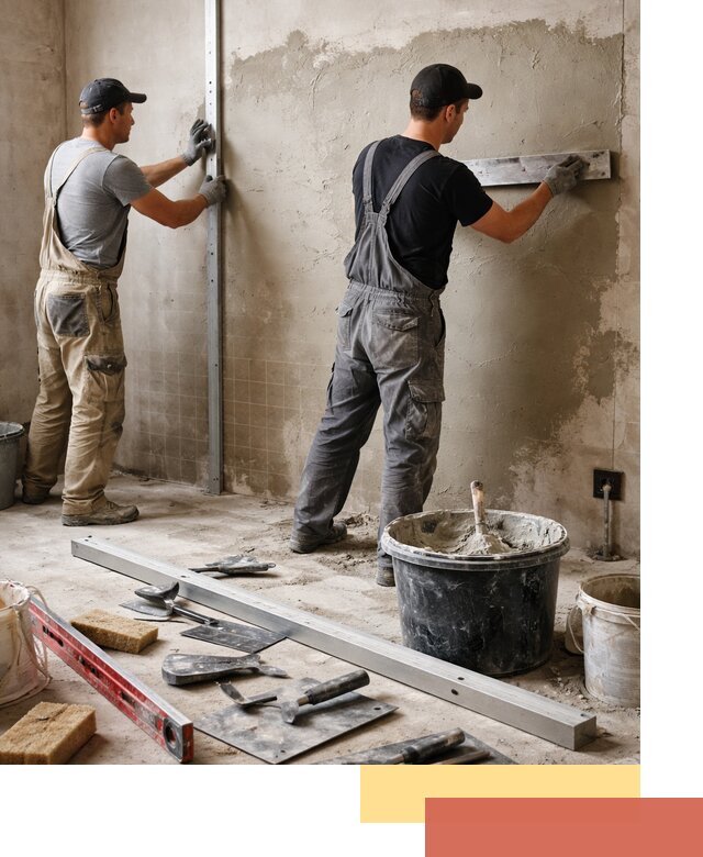 Профессиональная штукатурка стен под плитку в Норильске