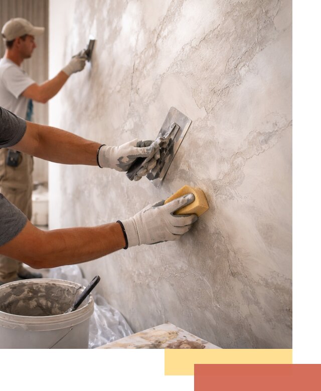 Декоративная штукатурка под мрамор в Норильске для стен и потолков