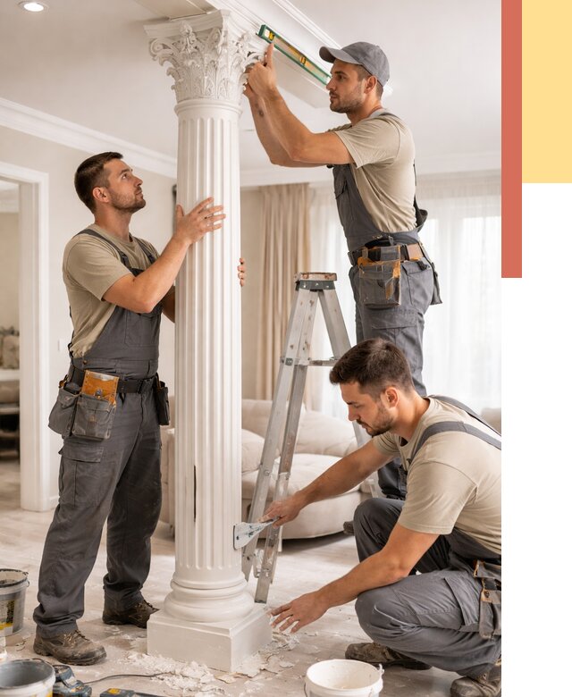 Установка декоративных колонн в Норильске от 12462 руб. под ключ | ОТДЕЛОЧНИК-Нрл