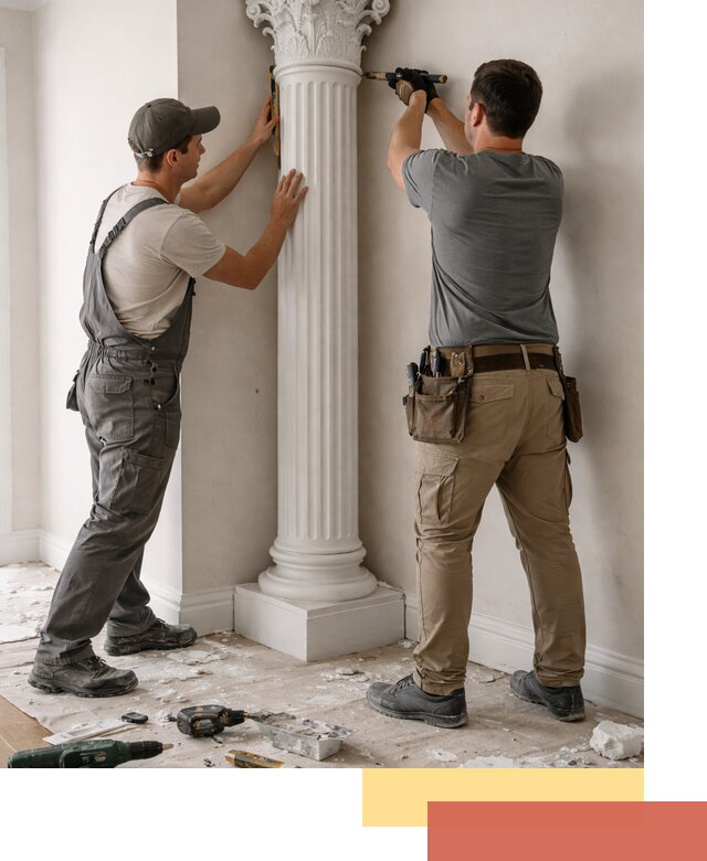 Установка декоративных колонн в Норильске под ключ