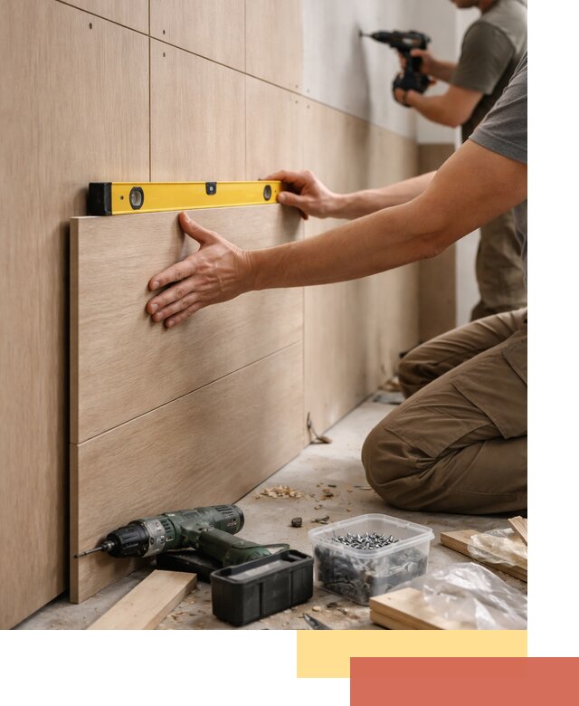 Профессиональный монтаж МДФ панелей на стены в Норильске