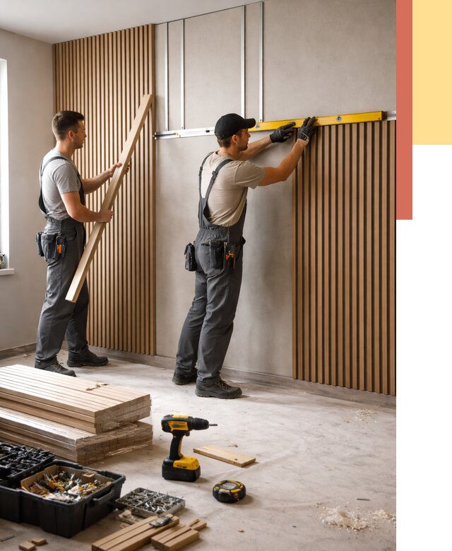 Монтаж реечных панелей на стены в Норильске от 1246 руб. — быстро и недорого | ОТДЕЛОЧНИК-Нрл