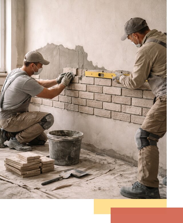 Монтаж декоративного кирпича профессионально в Норильске