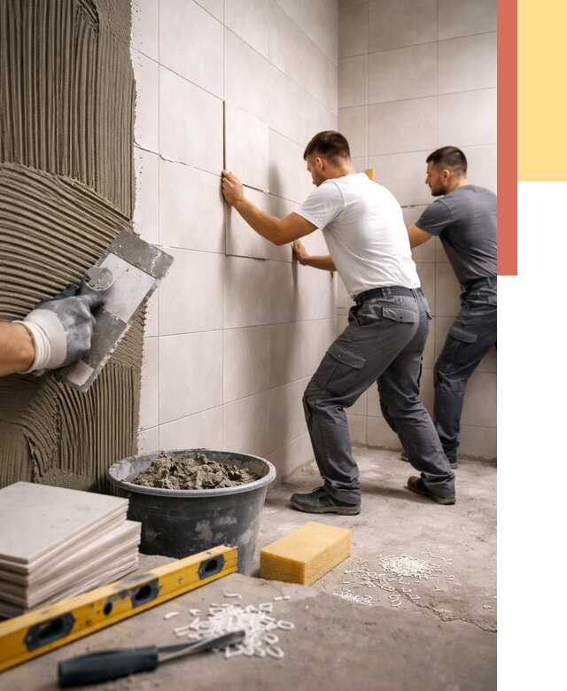 Укладка плитки на стены в Норильске от 883 руб. — качественно и недорого | ОТДЕЛОЧНИК-Нрл