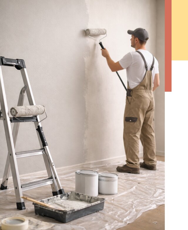 Покраска стен латексной краской в Норильске от 4673 руб. за м2 | ОТДЕЛОЧНИК-Нрл