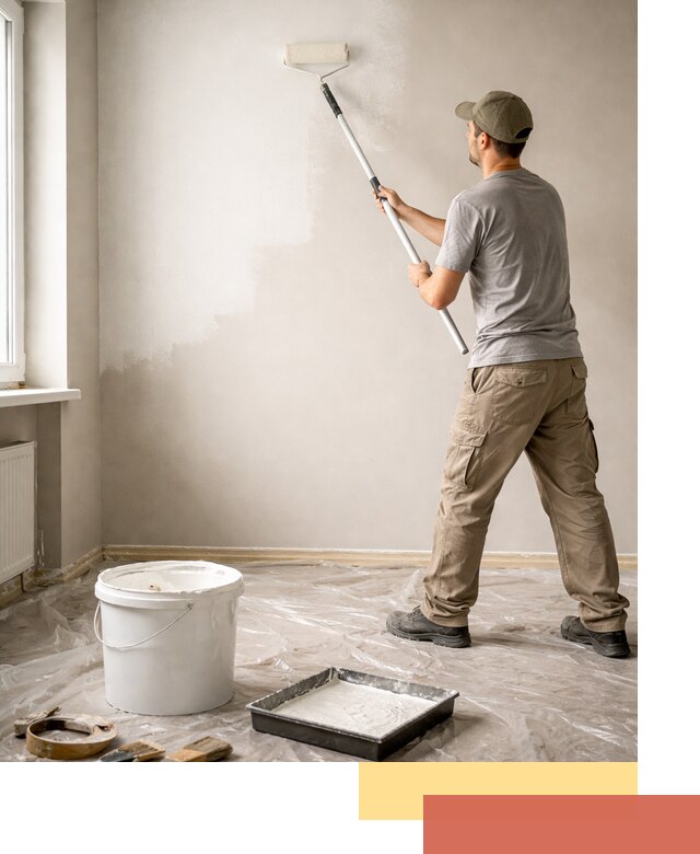 Покраска стен латексной краской в Норильске качественно и быстро