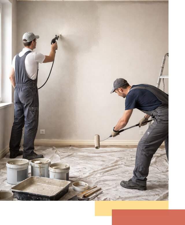 Покраска стен моющейся краской и защита поверхностей в Норильске