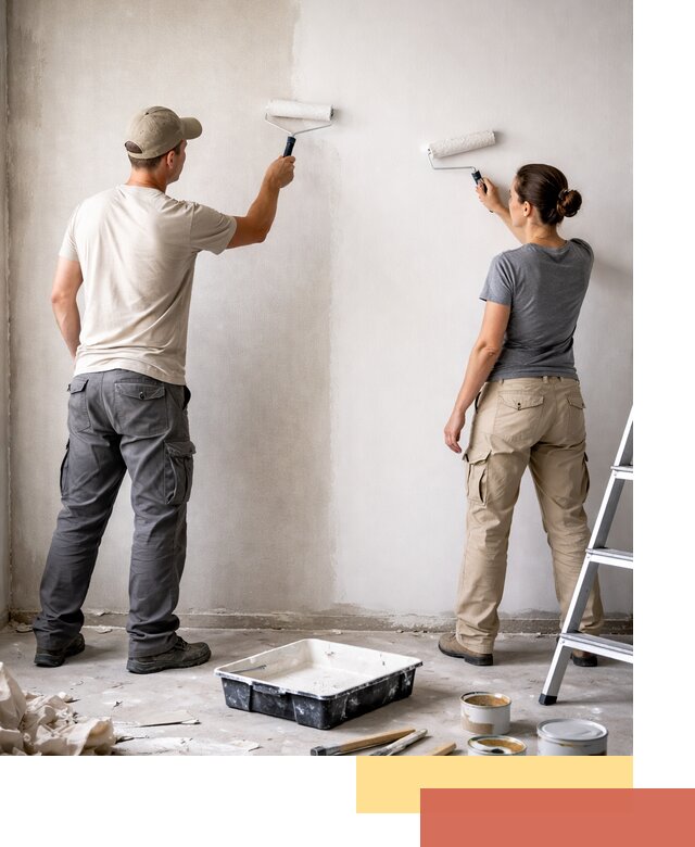 Окраска стен по стеклохолсту в Норильске качественно и долговечно