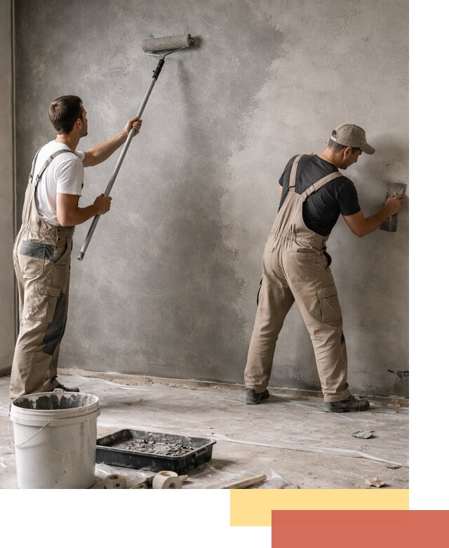 Покраска стен под бетон в Норильске профессионально и недорого