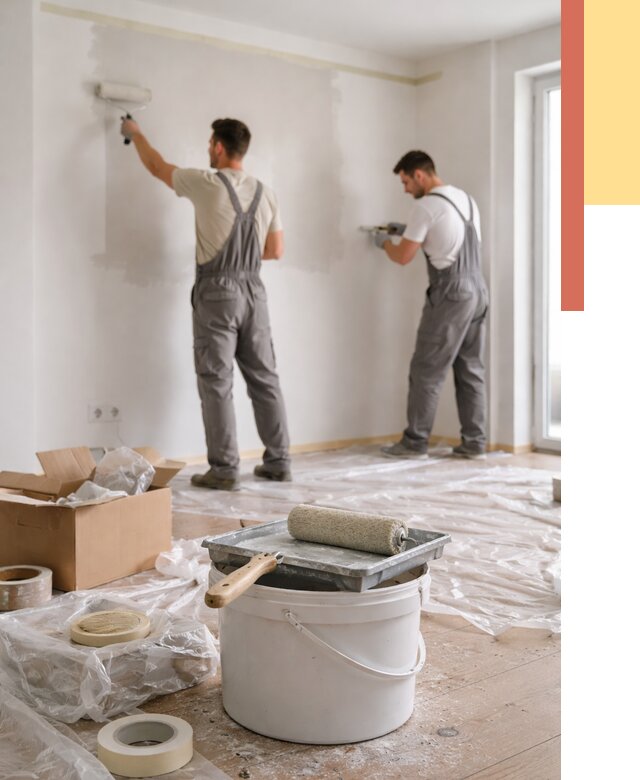 Покраска стен в квартире в Норильске от 2596 руб/м2 — быстро и недорого | ОТДЕЛОЧНИК-Нрл