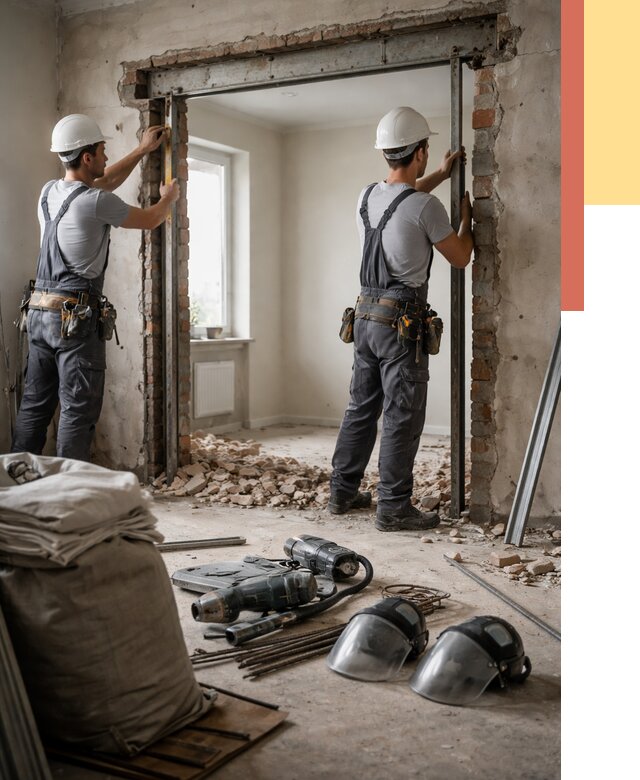 Расширение дверного проема в Норильске от 12981 руб. под ключ | ОТДЕЛОЧНИК-Нрл