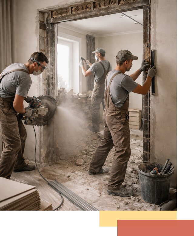 Расширение дверного проема под установку новой двери в Норильске