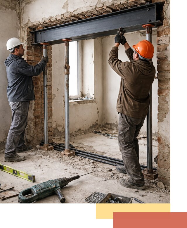 Усиление проема в стене в Норильске для расширения и безопасности