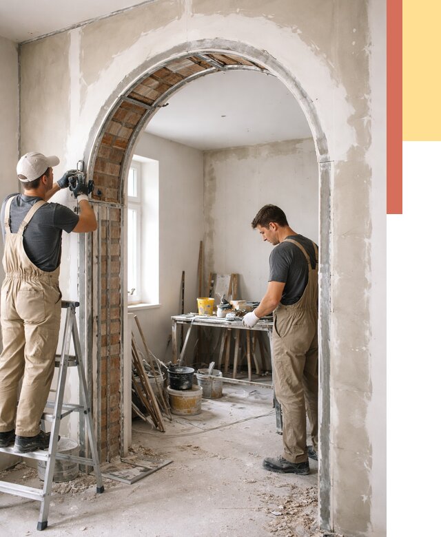 Устройство арочного проема в Норильске от 9866 руб. под ключ — быстро и недорого | ОТДЕЛОЧНИК-Нрл