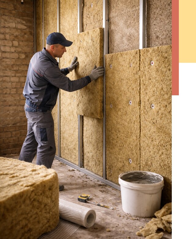 Утепление стен минватой в Норильске от 1402 руб./м2 — недорого и быстро | ОТДЕЛОЧНИК-Нрл