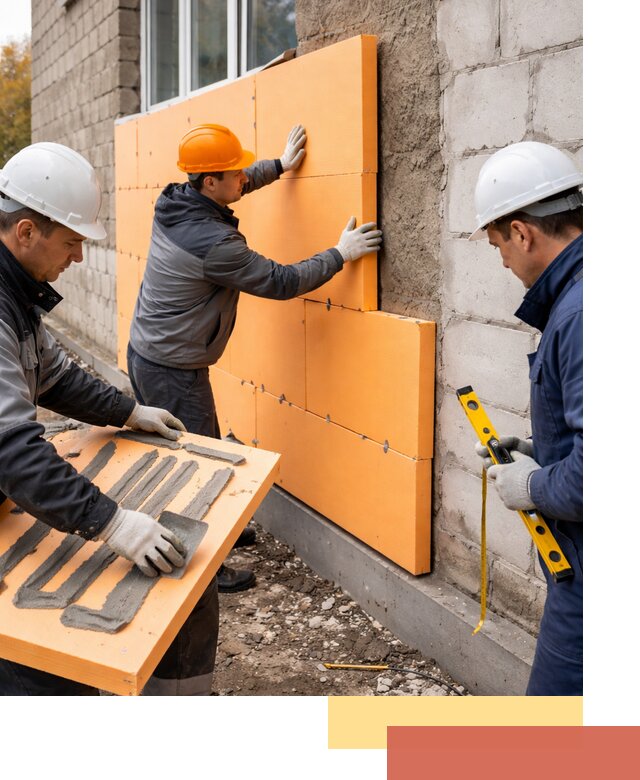 Утепление фасада пеноплексом под ключ в Норильске