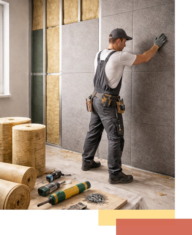 Профессиональная шумоизоляция стен в Норильске для квартиры и офиса