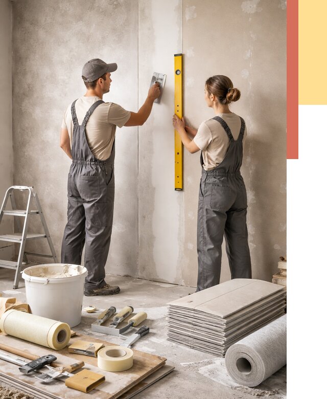 Отделка стен в Норильске от 1558 руб/м² — недорого, быстро, под ключ | ОТДЕЛОЧНИК-Нрл