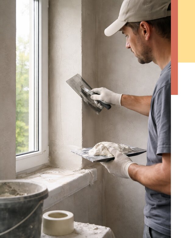 Штукатурка откосов в Норильске от 4673 руб/м² — услуги и выравнивание под ключ | ОТДЕЛОЧНИК-Нрл