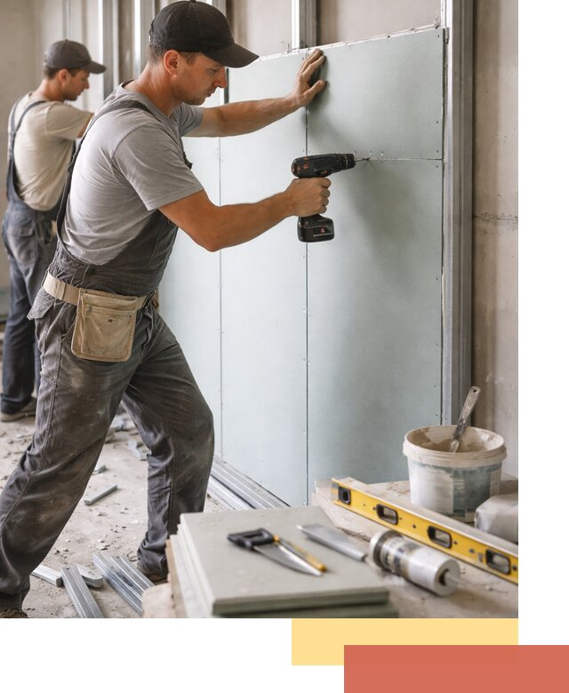 Кладка влагостойких перегородок ПГП в Норильске