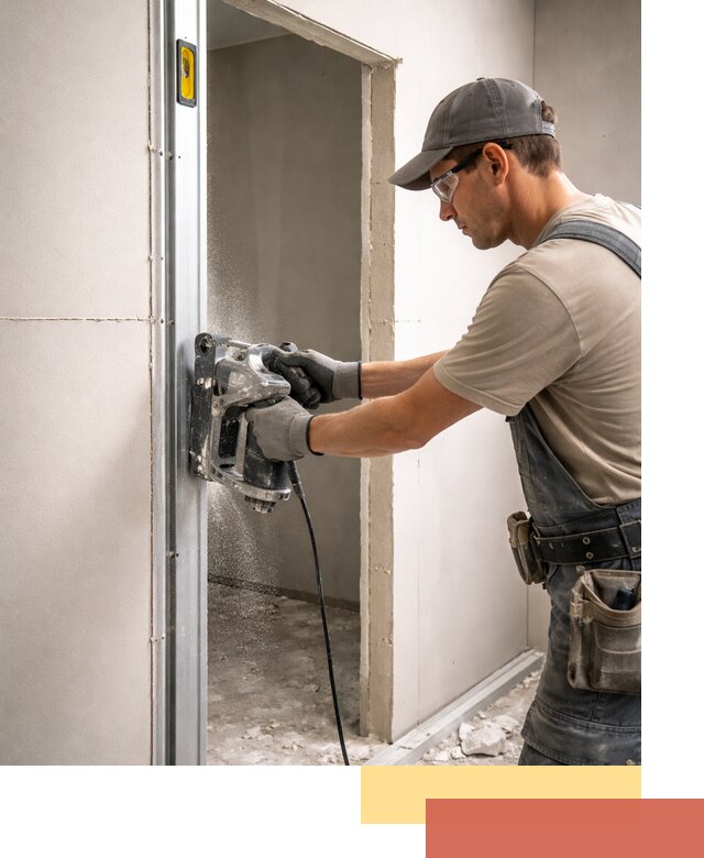 Устройство дверного проема в перегородке в Норильске