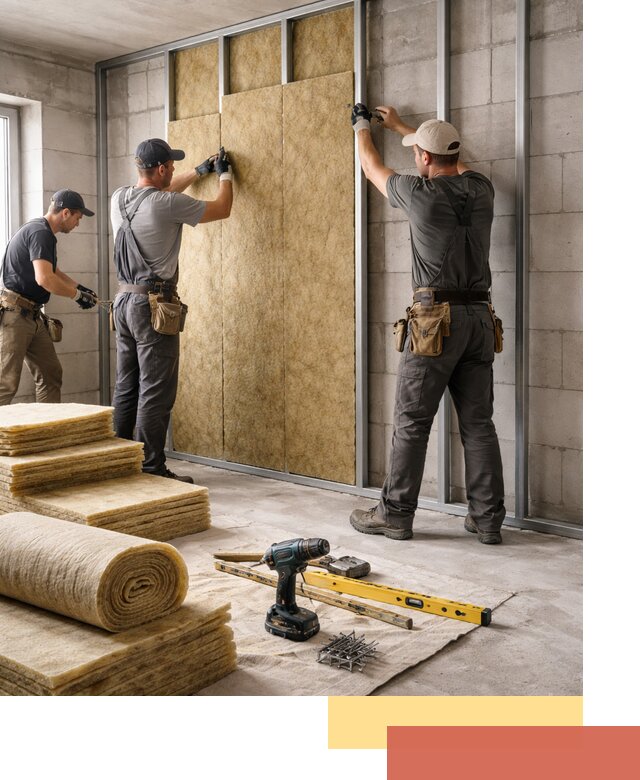 Шумоизоляция перегородок из блоков в Норильске — монтаж и защита шумоизоляцией