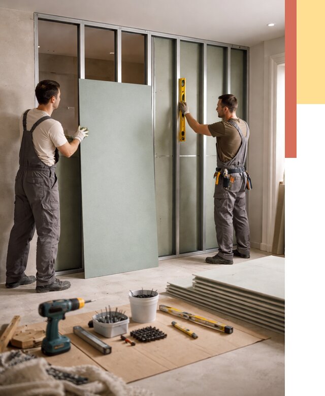 Перегородка из влагостойкого гипсокартона в Норильске от 4985 руб. — монтаж под ключ | ОТДЕЛОЧНИК-Нрл