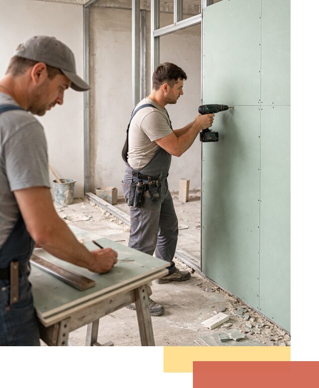 Перегородки из влагостойкого гипсокартона под ключ в Норильске