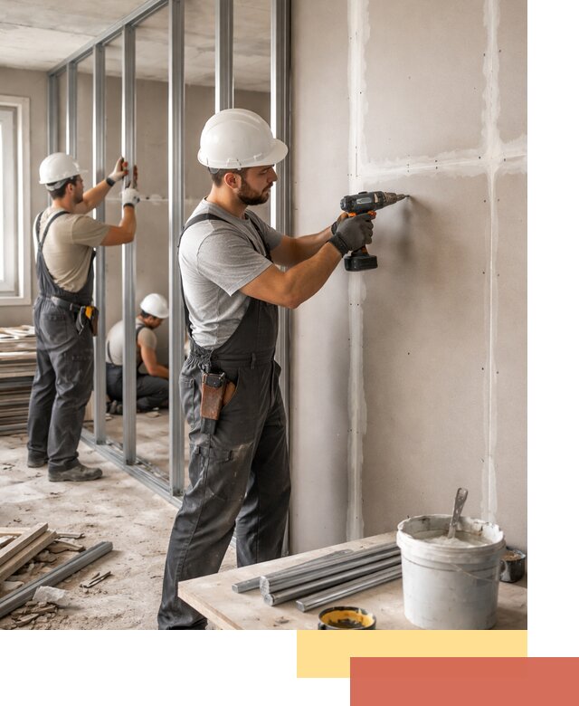 Перегородки из огнестойкого гипсокартона в Норильске под ключ