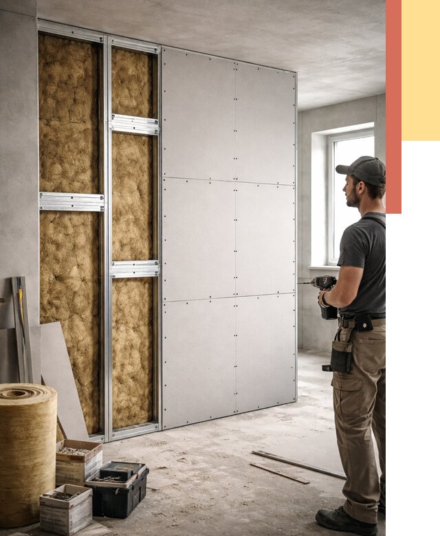 Усиленная перегородка под навеску в Норильске от 13293 руб. — монтаж под ключ | ОТДЕЛОЧНИК-Нрл